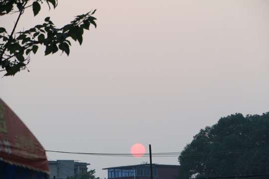 日落 红日 红太阳