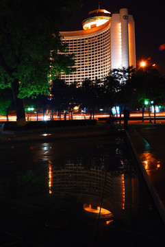 北京国际饭店夜景