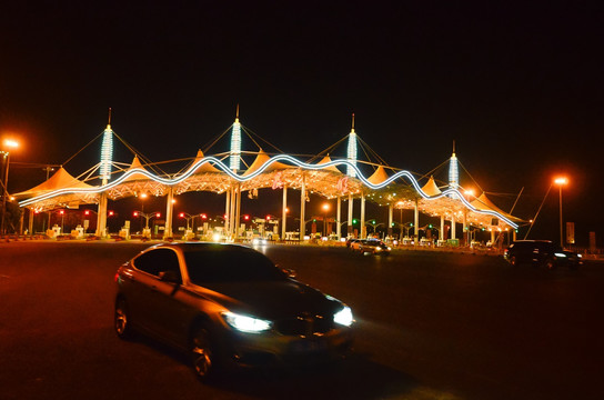 昆明机场高速夜景
