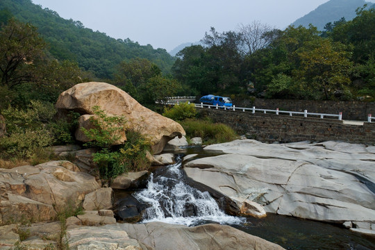 泰山桃花峪河道风光