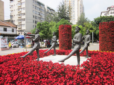 人民解放军仪仗队雕塑