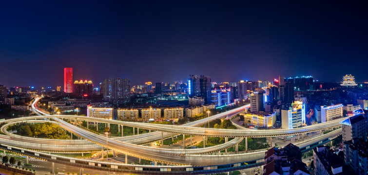 南宁青山竹溪立交桥 高清夜景