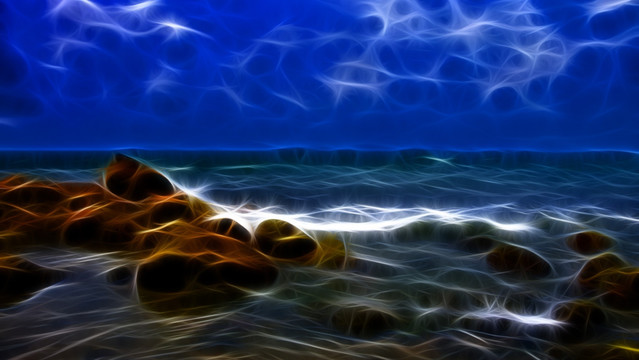 大海 抽象画