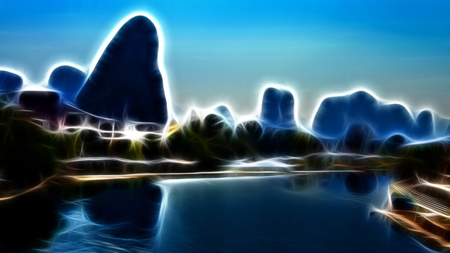 抽象桂林山水