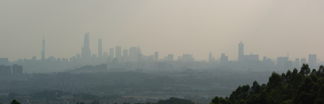 雾霾广州全景（高清）