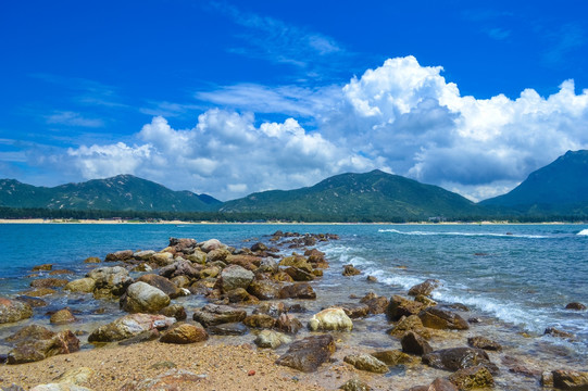 海滩 海浪 深圳西冲