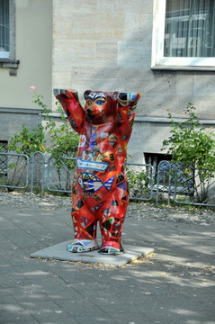 德国街景 柏林熊雕塑