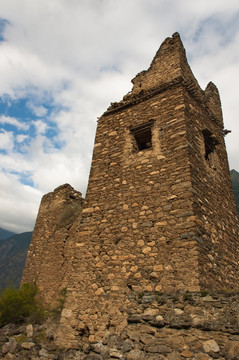 古代石头碉楼遗址