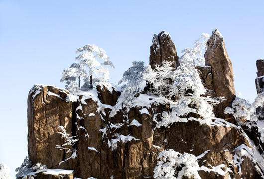 安徽黄山雪景