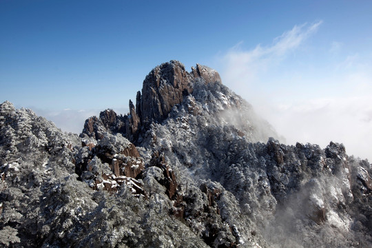 安徽黄山雪景