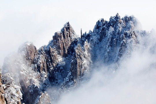 安徽黄山雪景