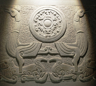 湖北省博物馆墙壁石刻浮雕