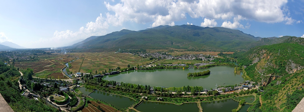 丽江观音峡青山绿水高清全景大图