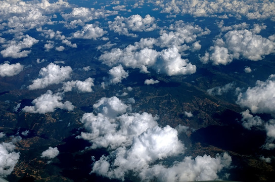 云贵高原空中拍摄全景图