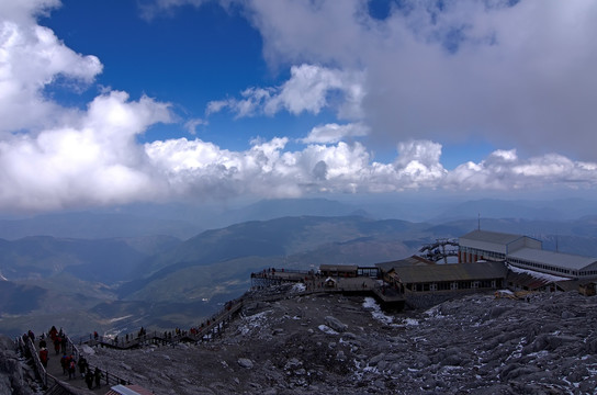 丽江玉龙雪山山顶观景平台全景