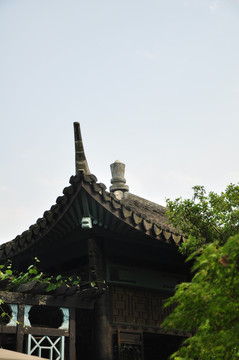 古代建筑屋顶一角
