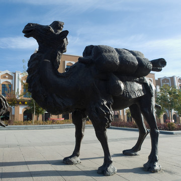 骆驼 商队 阿拉伯商人 雕像