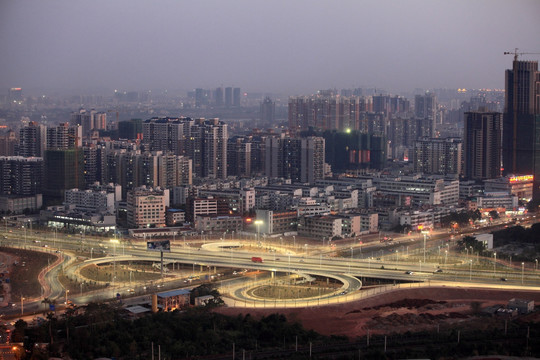 惠州江北三环北路立交桥夜景