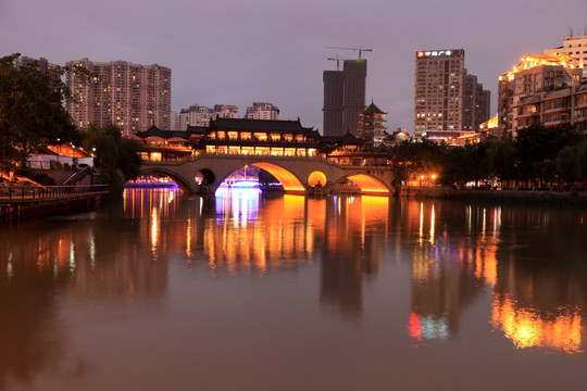 成都锦江夜景 成都夜景