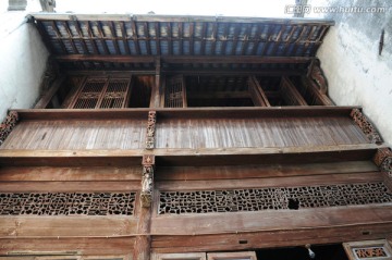 安徽宏村古代木结构房屋