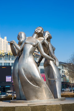 少女雕塑 城市雕塑