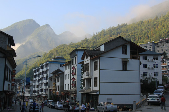 原始森林自旅游风景神农架木鱼镇