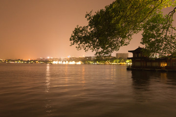 杭州西湖夜色美景