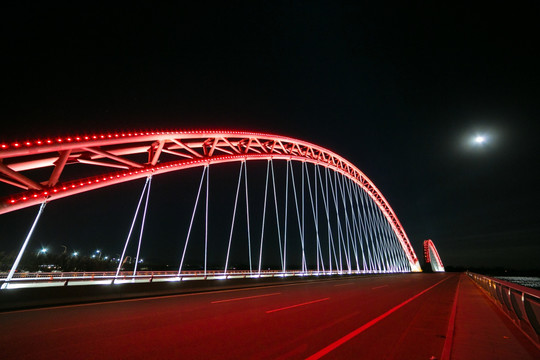 张家口清河南桥夜景