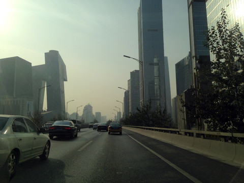 北京 现代 建筑 都市 道路