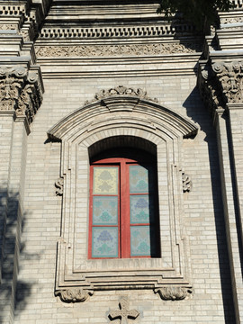 天主教堂窗户装饰