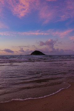 夕阳 残阳 黄昏 海滩 风景