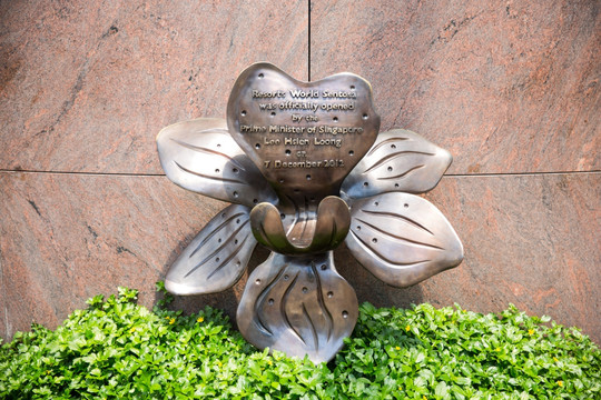 新加坡圣淘沙梦之湖兰花雕塑