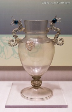 水晶双耳花瓶