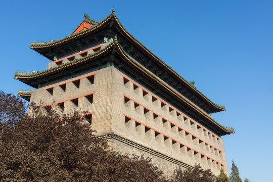 北京古城墙角楼