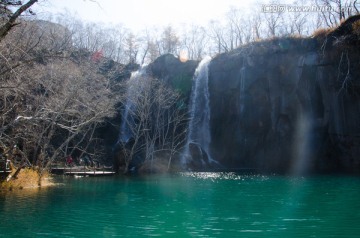 瀑布 湖泊 长白山