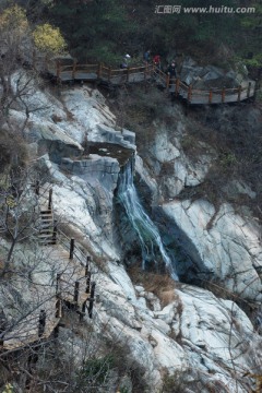 瀑布 山泉 九如山瀑布群 山石