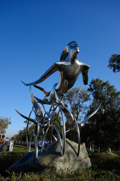 海鸥女神雕像