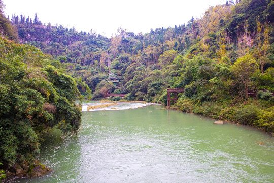 山谷溪流 黄果树溪流 河流