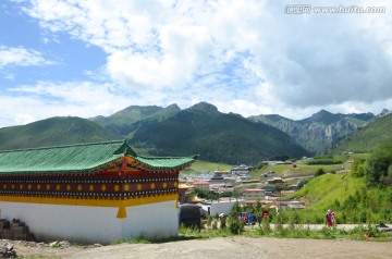 郎木寺 小镇风光 寺庙