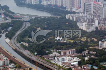 深圳洪湖公园布吉河俯瞰