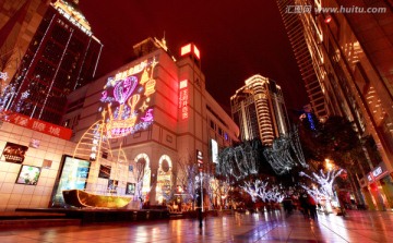 重庆解放碑中央商务区夜景