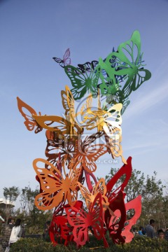 公园雕塑 蝴蝶雕塑 铁艺
