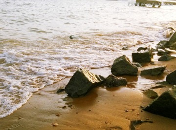 海边 石头