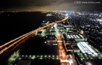 日本大阪港城市夜景