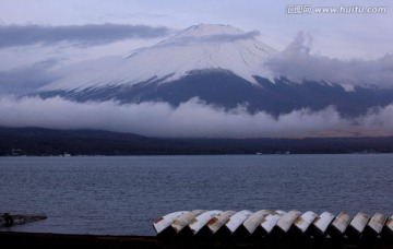 日本春天的富士山