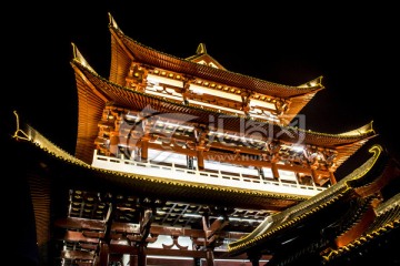 长沙杜甫江阁夜景