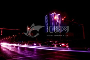 长沙车流夜景