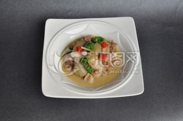 黄焖土猪肉