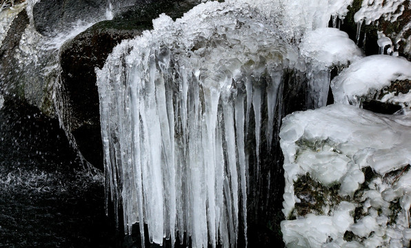 冬天雪景冰挂