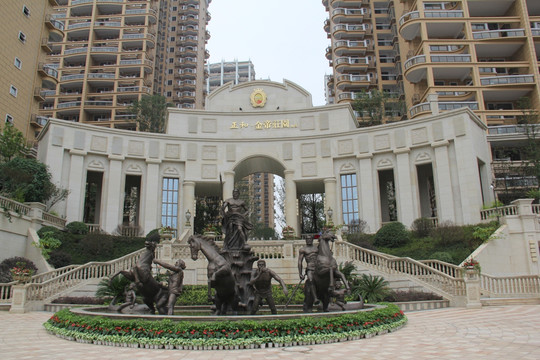 石材外墙干挂 石头建筑 石材